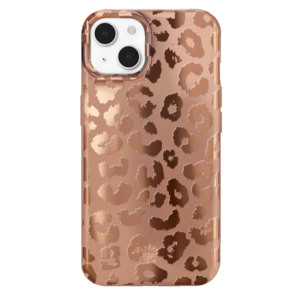 Bronze Chrome Leopard iPhone Case