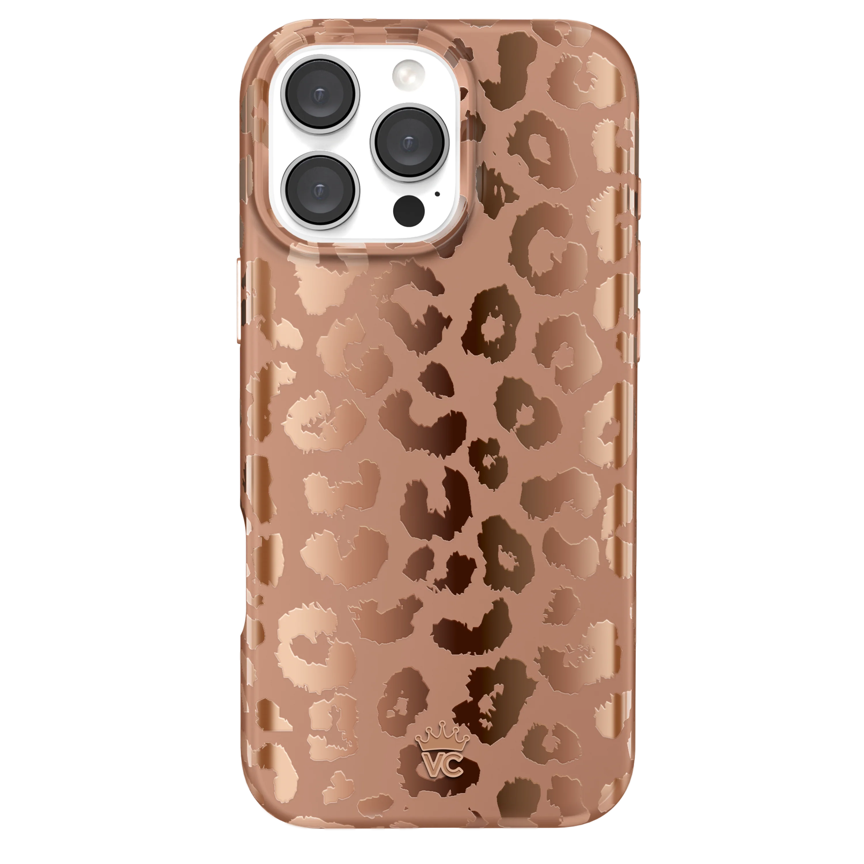 Bronze Chrome Leopard iPhone Case