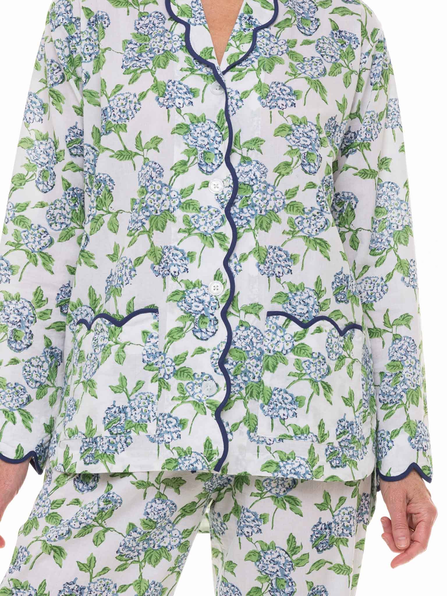 Hydrangea Pajamas with Scalloping