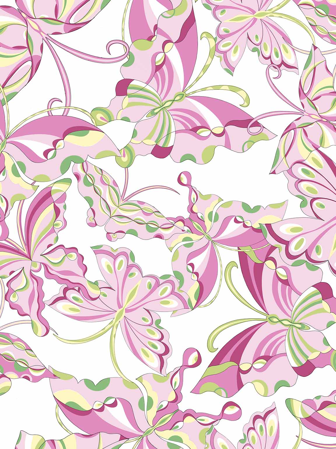 Pink Butterfly Print Pajamas