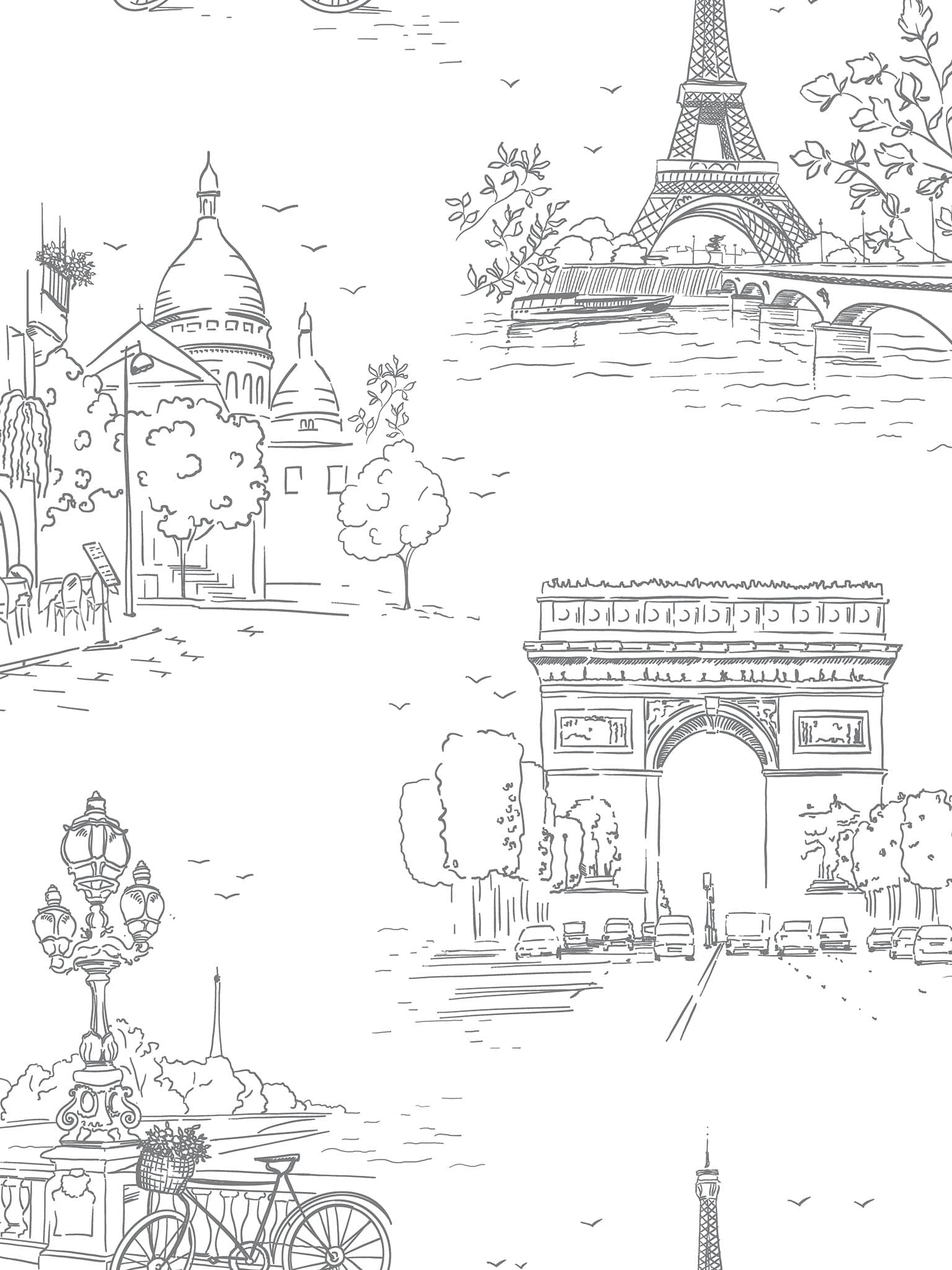 Paris Print Pajamas