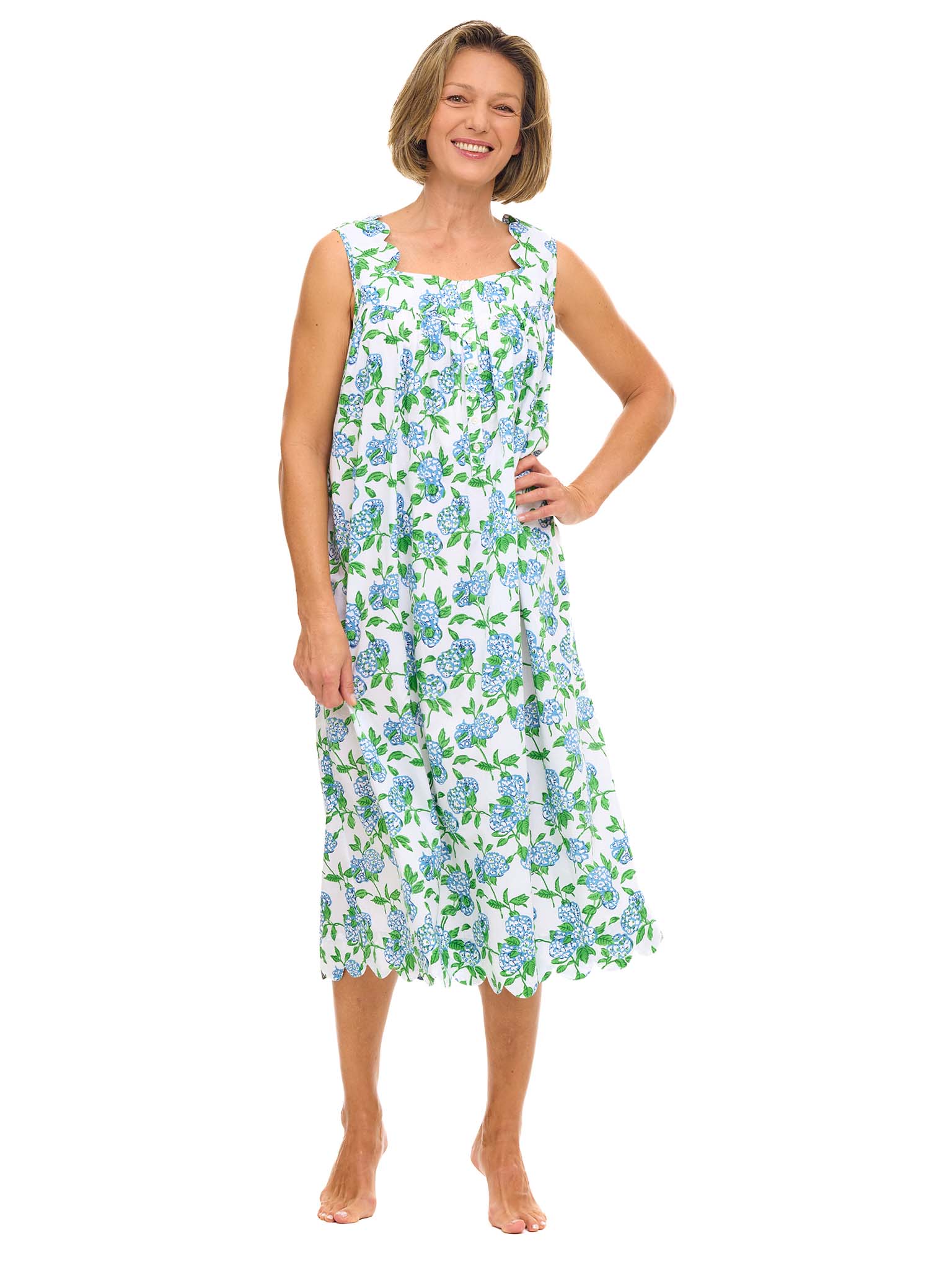 Hydrangea Gathered Nightgown