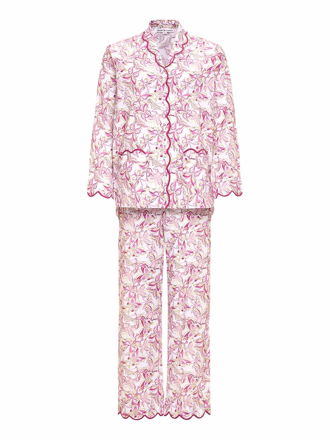 Pink Butterfly Print Pajamas