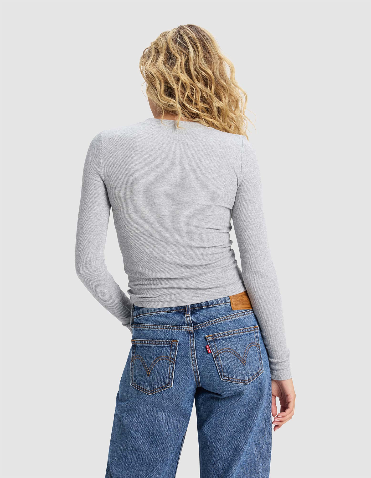 Women's Fine Ribbed Long Sleeve Tee