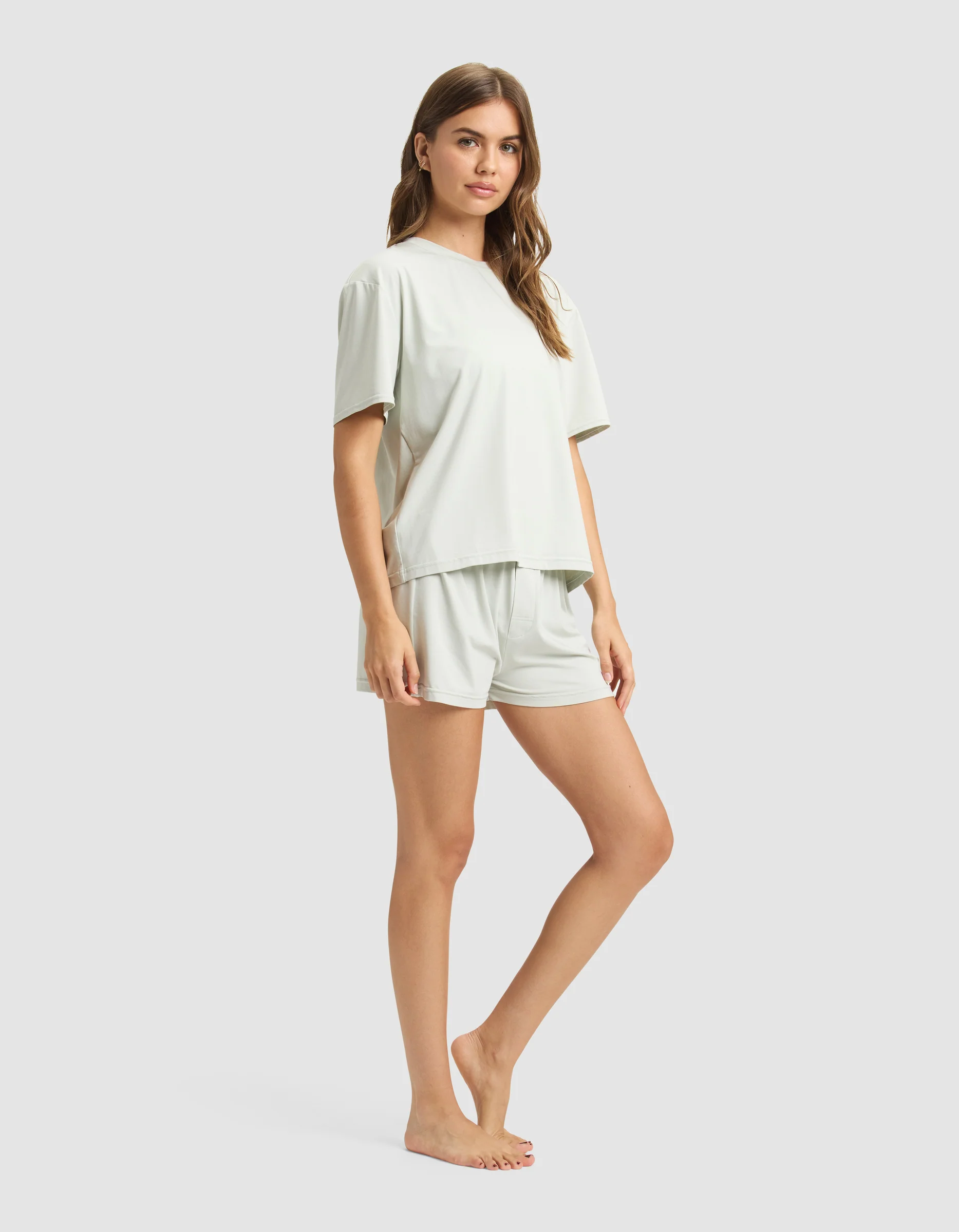 Women's First Layer Pajama Short Sleeve Tee & Boxer Short Set