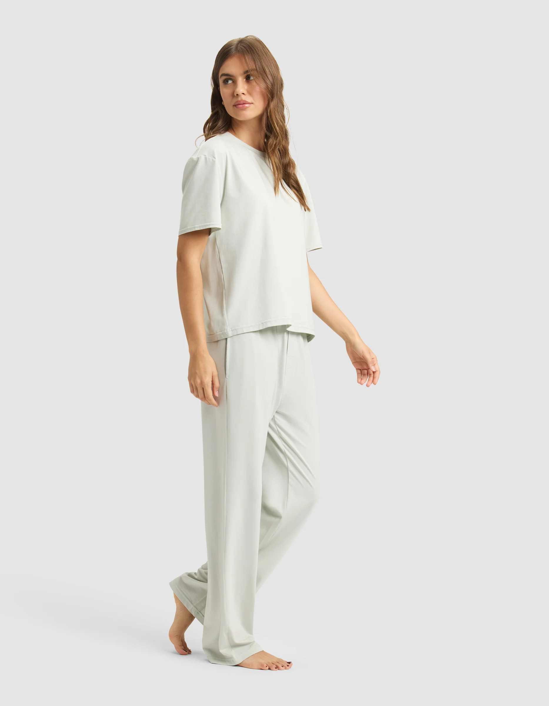 Women's First Layer Pajama Short Sleeve Tee & Pant Set