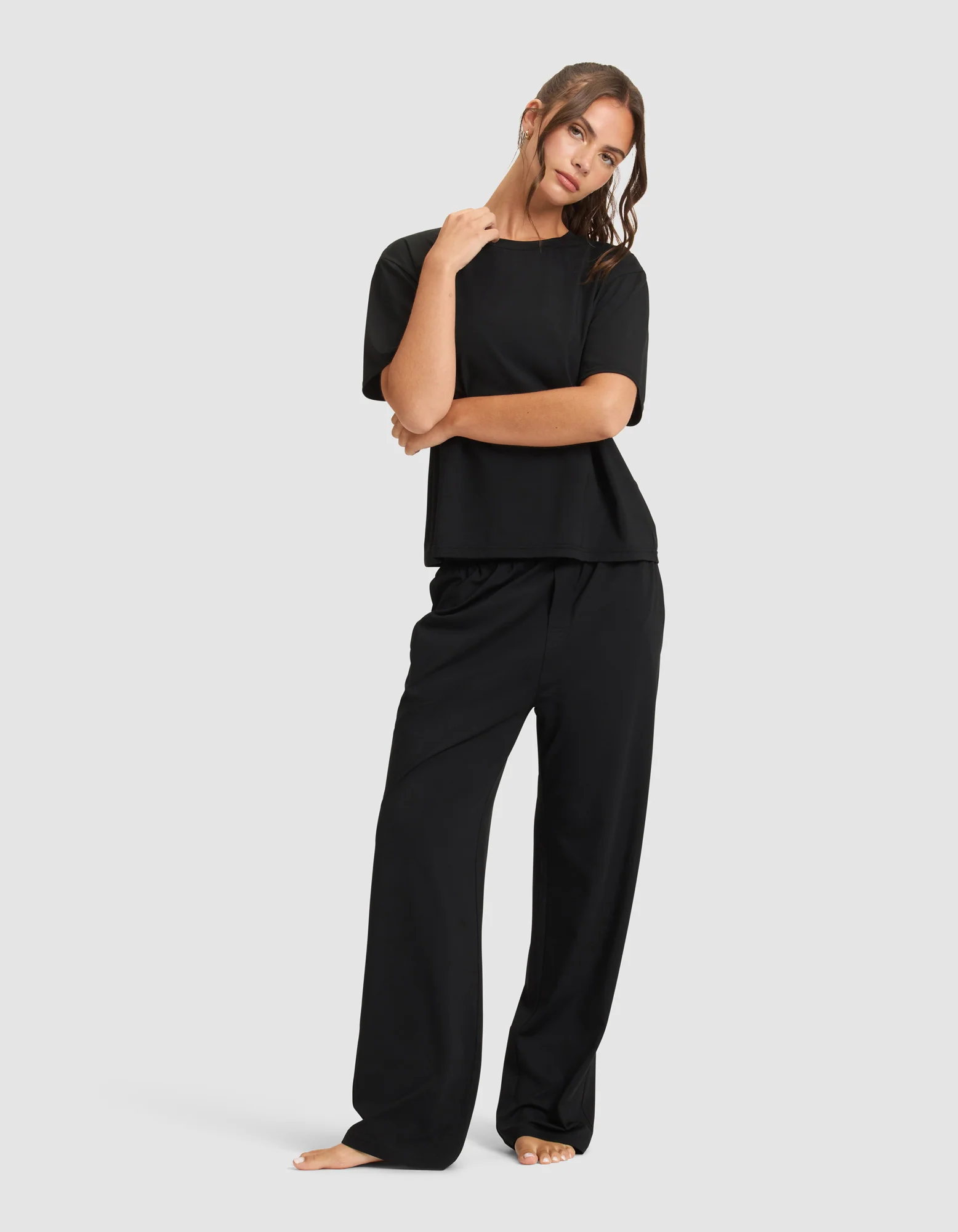 Women's First Layer Pajama Short Sleeve Tee & Pant Set