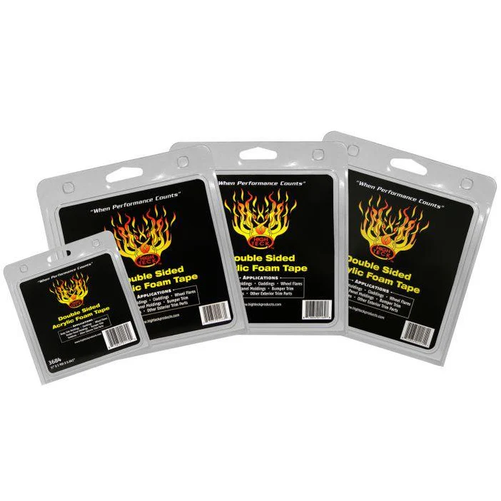 High Teck Double Sided Foam Tape - 1/4 and 1/2 thick by 5 or 20 yds in length - 3682-3684-3686