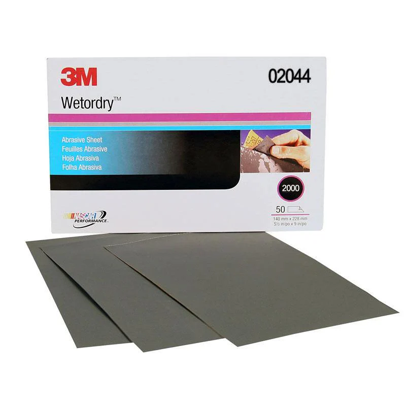 3M Wetordry 1000, 1500, and 2000 grit Boxes