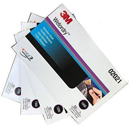 3M Wetordry 1000, 1500, and 2000 grit Boxes
