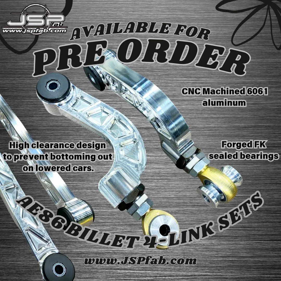 AE86 Billet 4 Link- Pre-order available August 22-29 2025