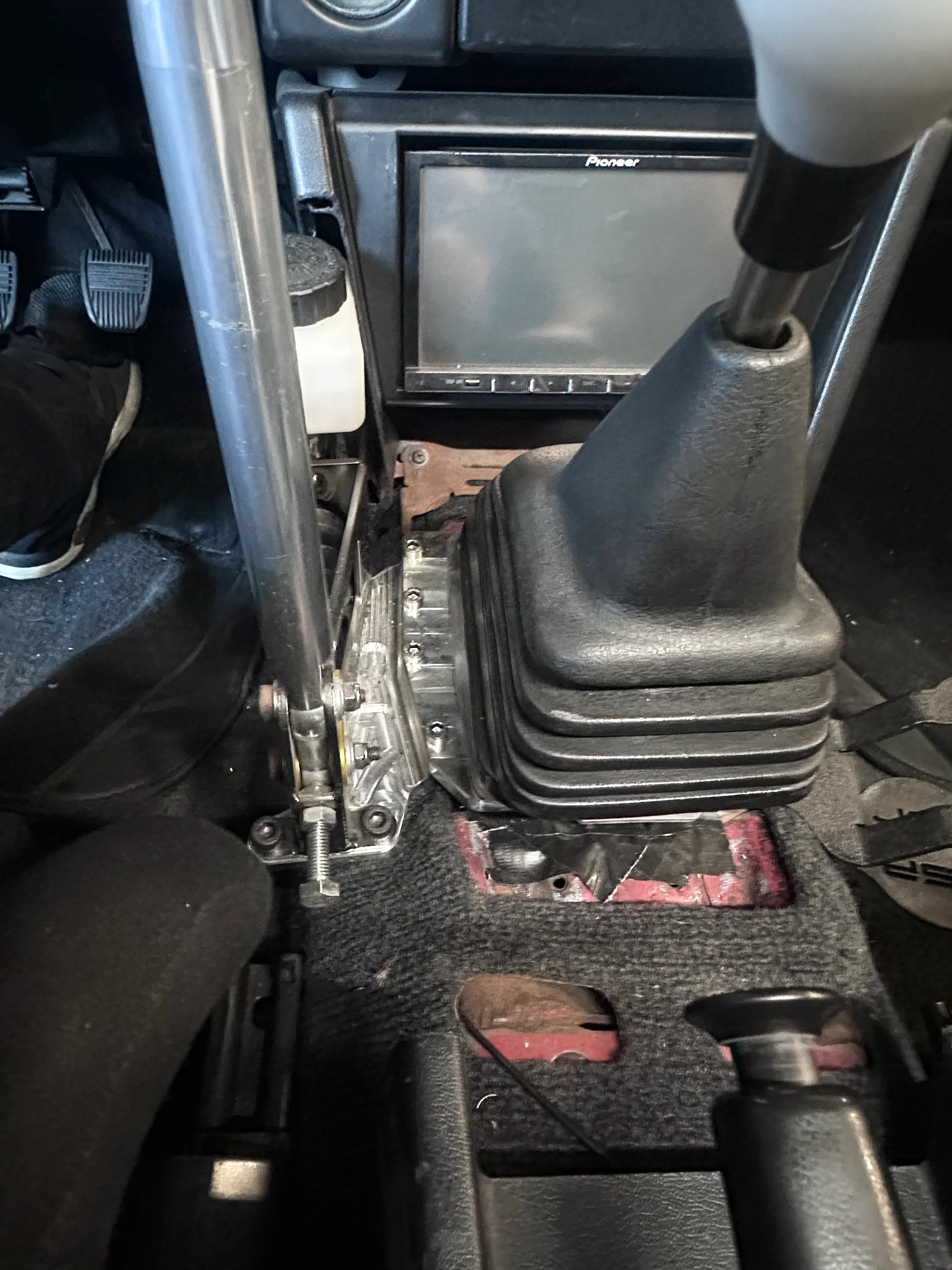 AE86 hydraulic hand brake handle bracket