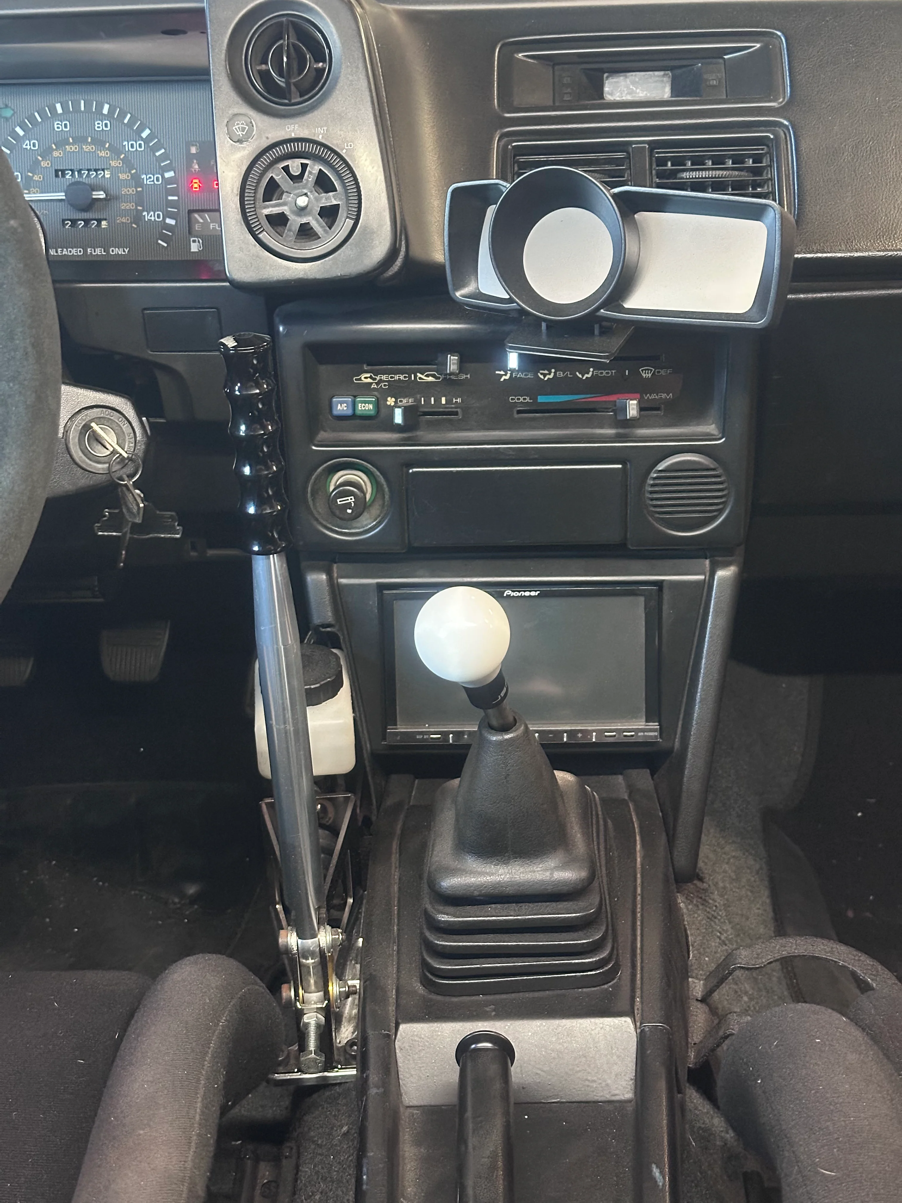 AE86 hydraulic hand brake handle bracket