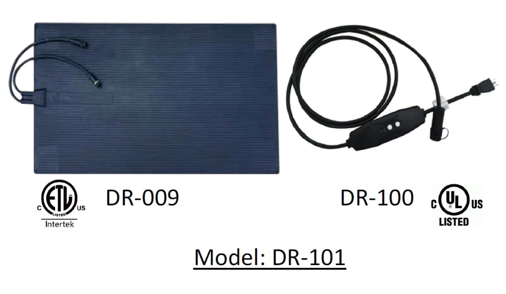 Dr Infrared Heater DR-100 GFCI Power Cord for Snow Ice Melting Mat, 10-Feet-Long