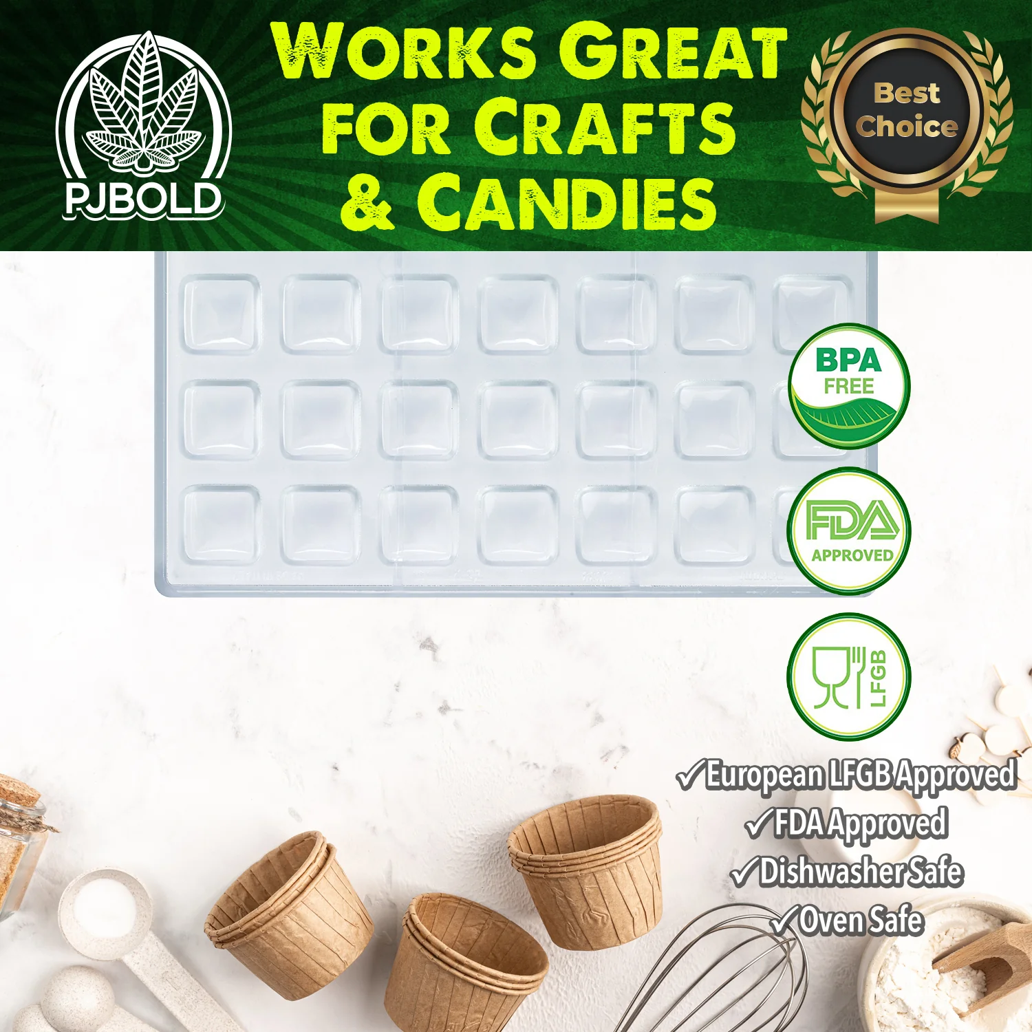 10mL Square Mold, 28 Cavity, Polycarbonate P1007