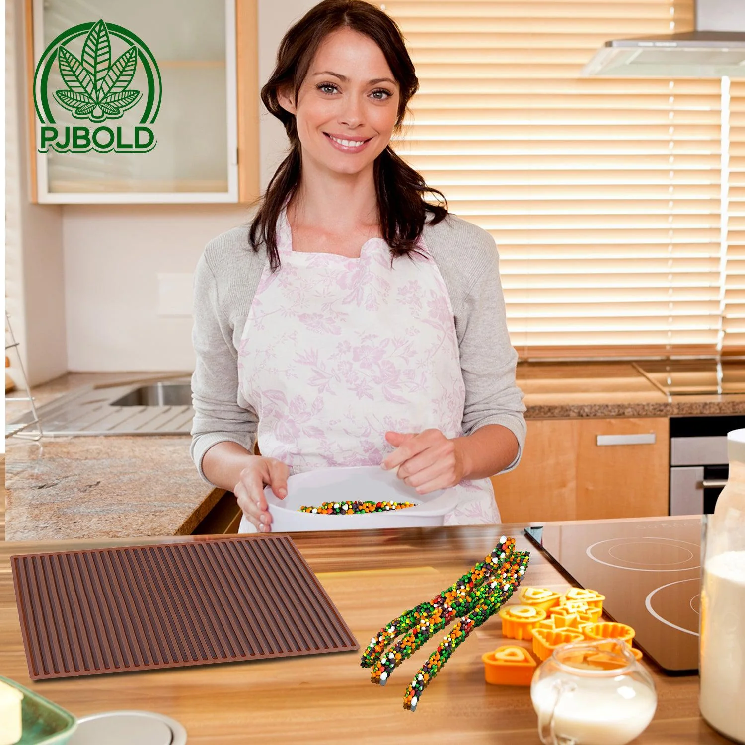 Rope Candy Gummy Mold - 1/3 Sheet Size