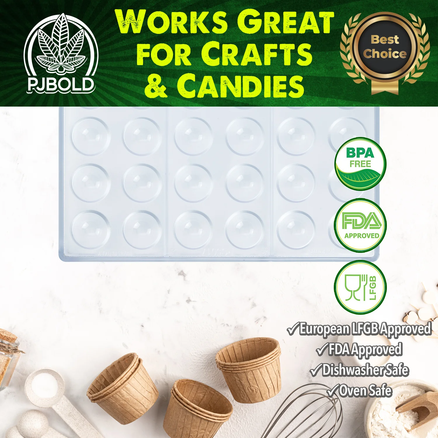 7mL Round Mold, 24 Cavity, Polycarbonate P1006