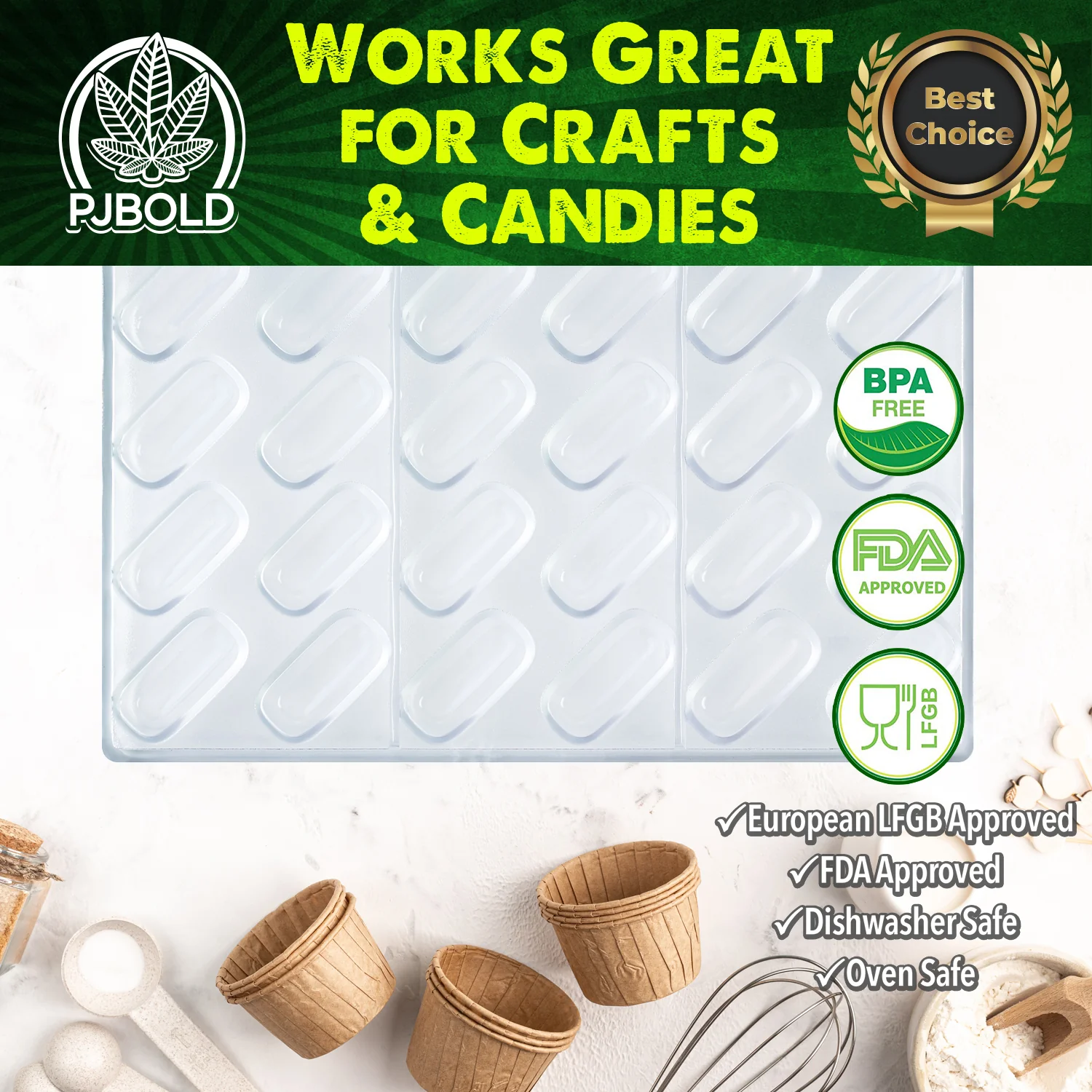 10mL Square Mold, 24 Cavity, Polycarbonate P1010