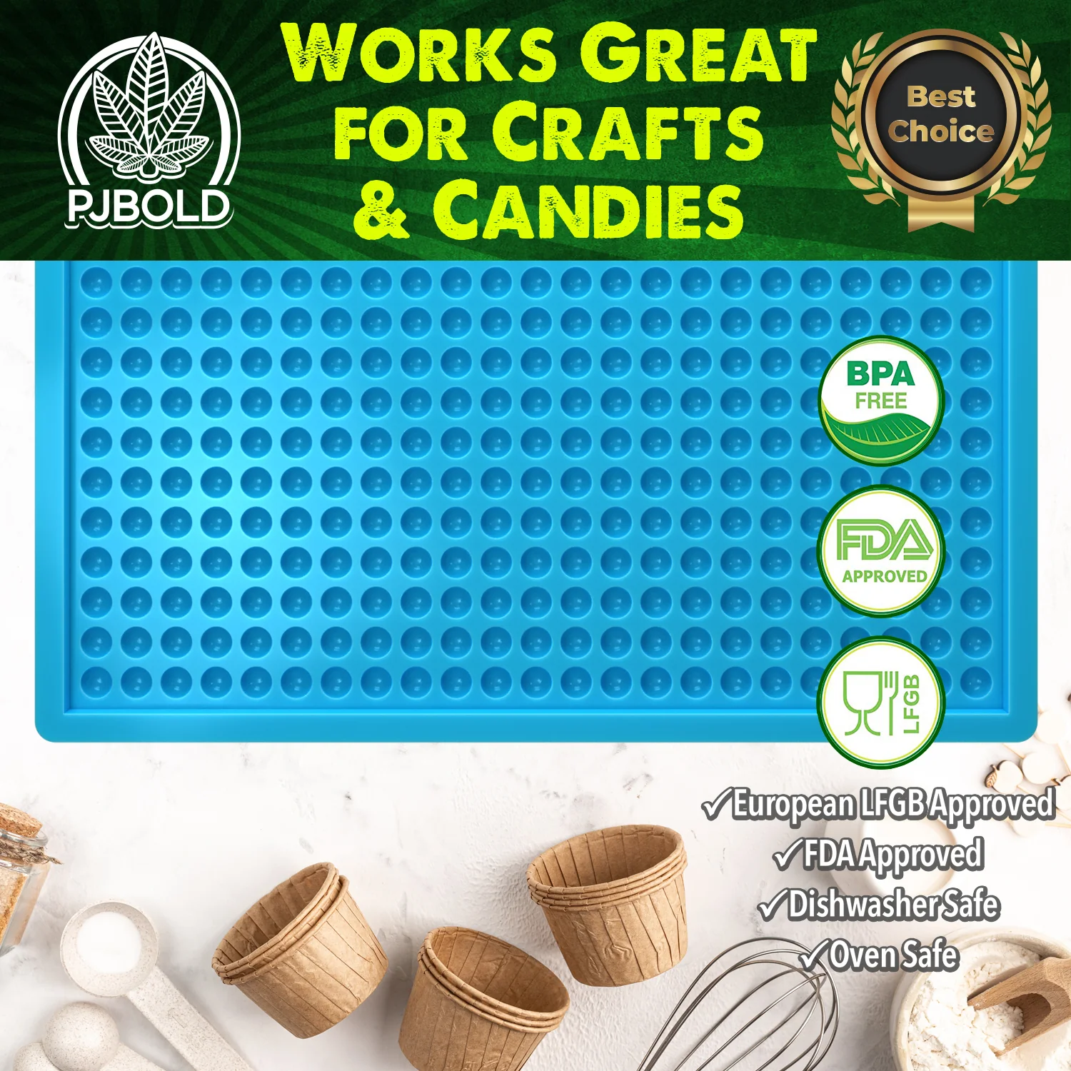 Half Dome Wax Melt, 0.54mL, 391 Cavity, Half Sheet for Candies, Chocolates & Gummies