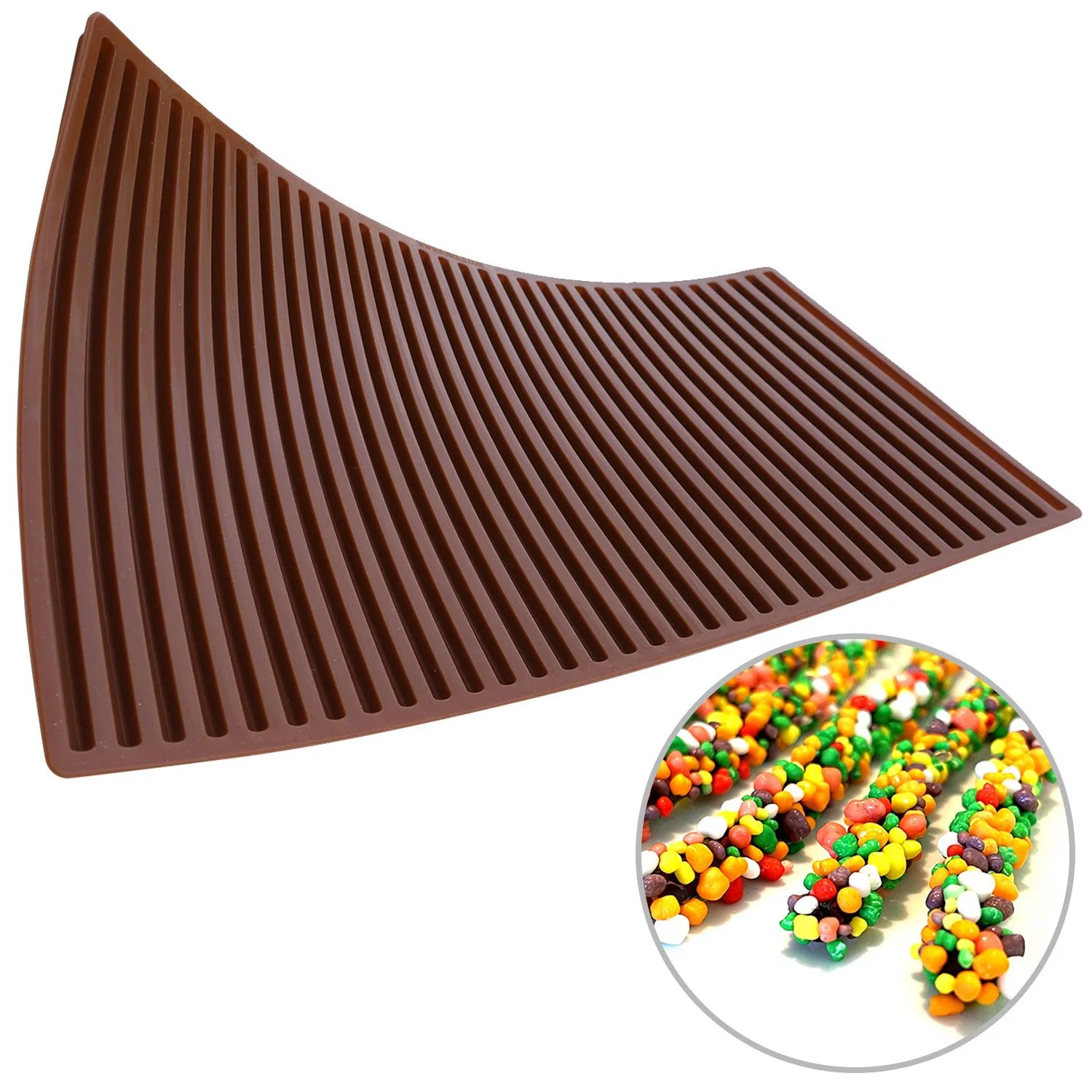 Rope Candy Gummy Mold - 1/3 Sheet Size