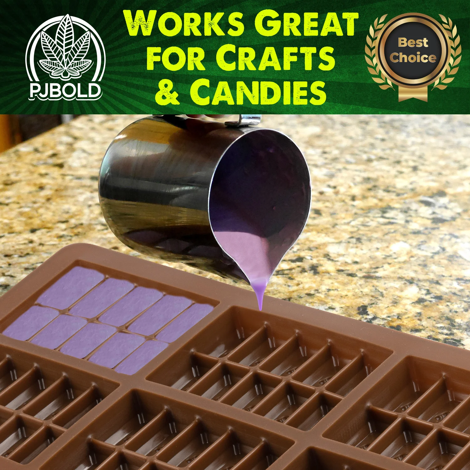 Small Mushroom Chocolate Bar Silicone Candy Mold Trays, 2 Pack For Candies, Chocolate & Gummies