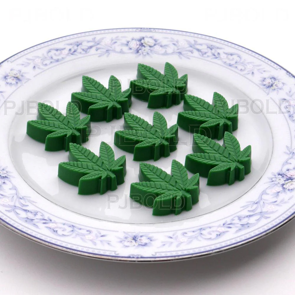 Marijuana Cannabis Hemp Leaf Green Silicone Molds Candy Weed Pot Mold Chocolate Gummy