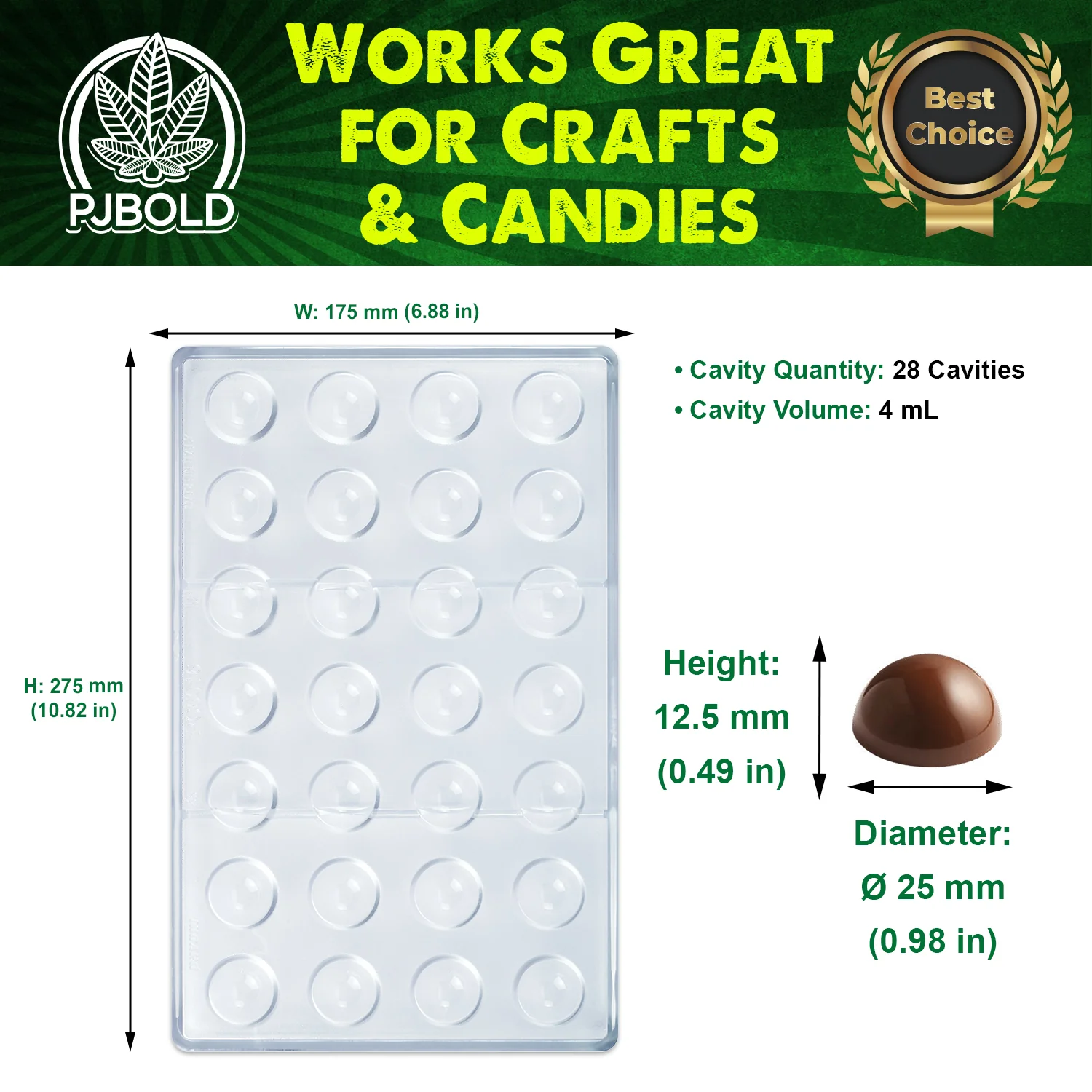 4mL Round Mold, 28 Cavity, Polycarbonate P1005