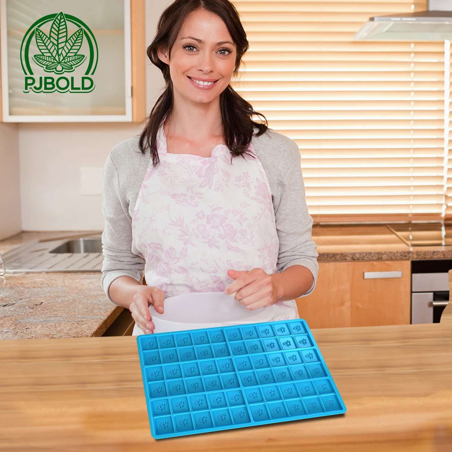 Mushroom Candy Bar Mold, Blue, 6 Cavity