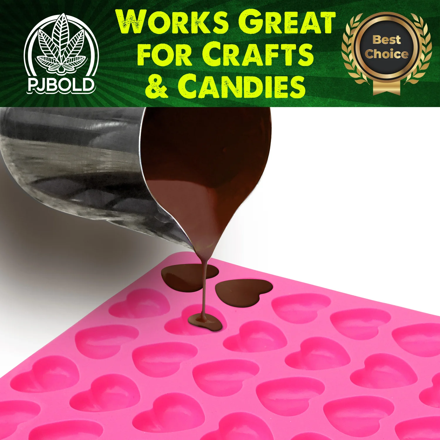 Heart Chocolate Mold Candy- Half Sheet