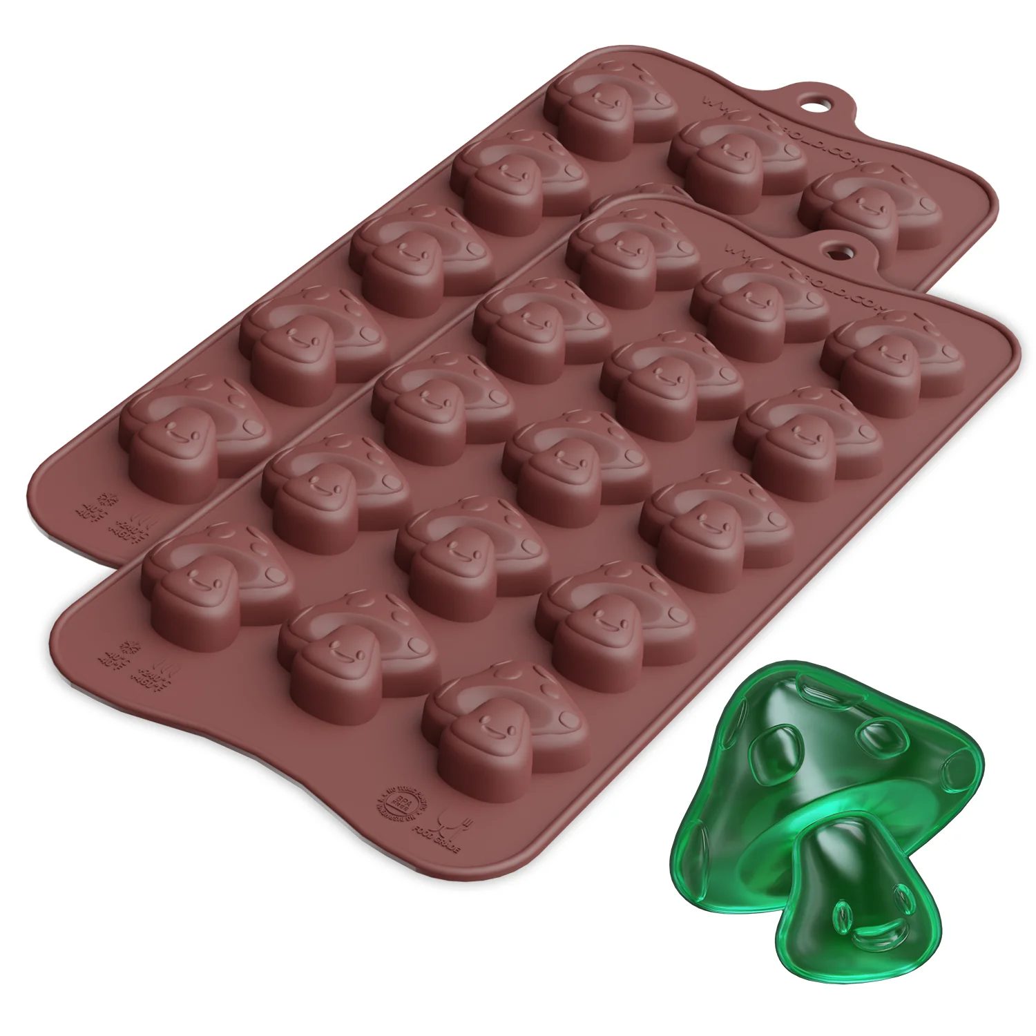 Mushroom Chocolate Silicone Candy Mold, 2 Pack