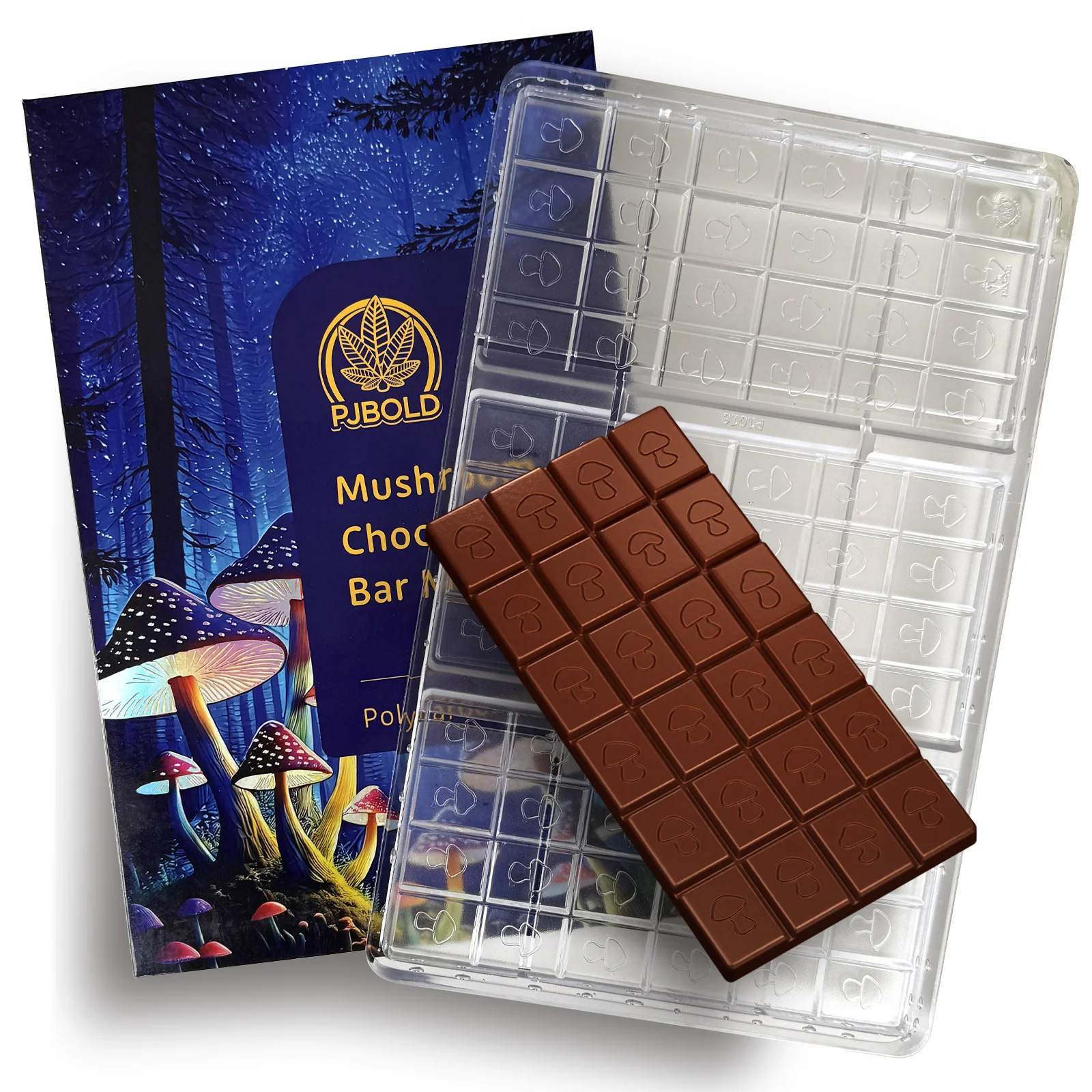 Mushroom, Polycarbonate Chocolate Mold, 88mL (114 gram), 24 Piece Bar