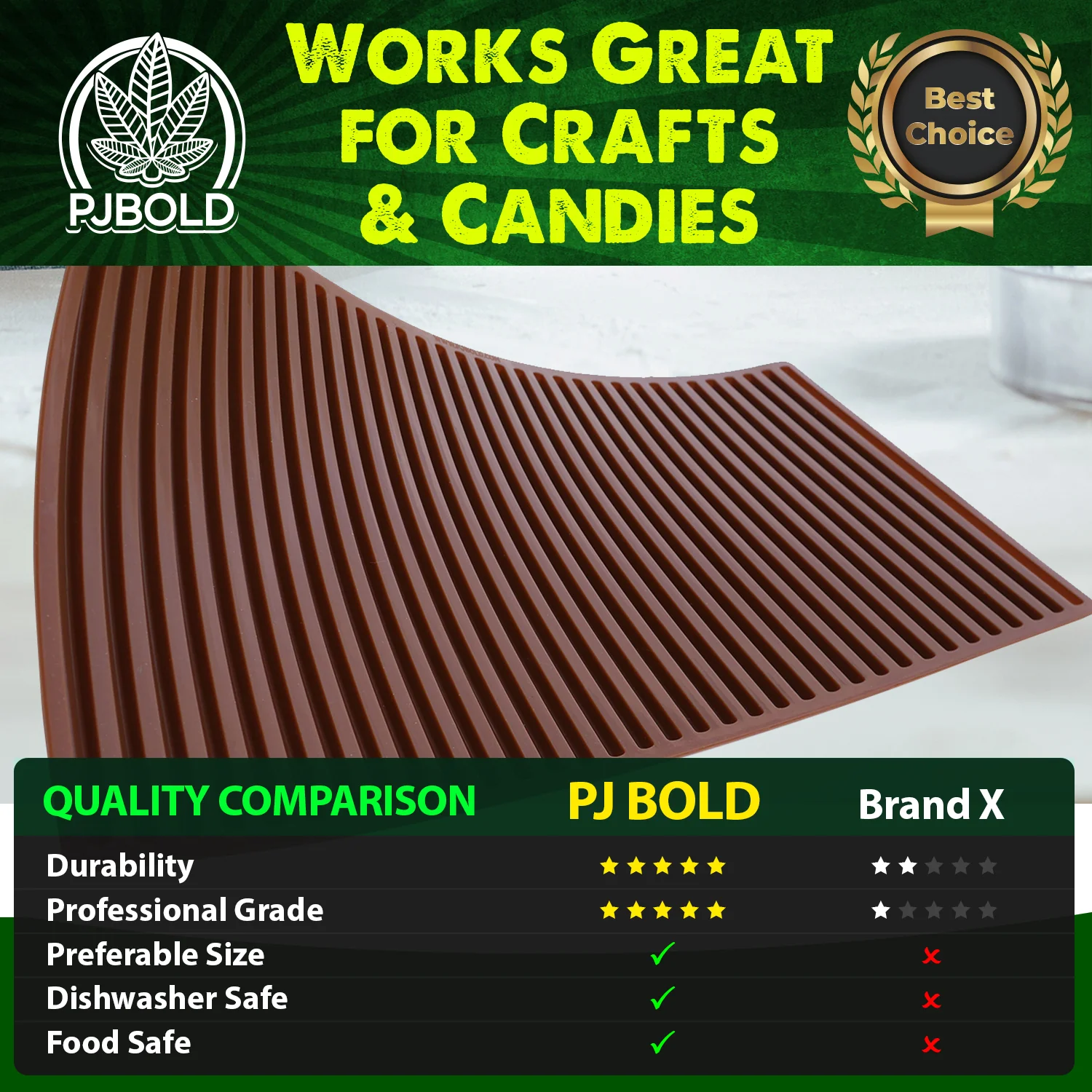 Rope Candy Gummy Mold - 1/3 Sheet Size