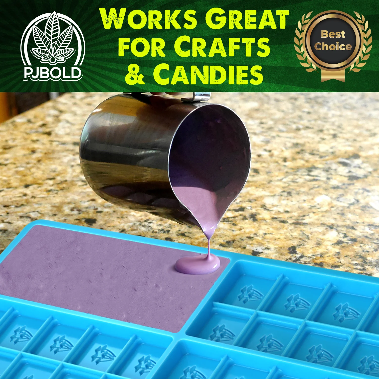 Mushroom Candy Bar Mold, Blue, 6 Cavity