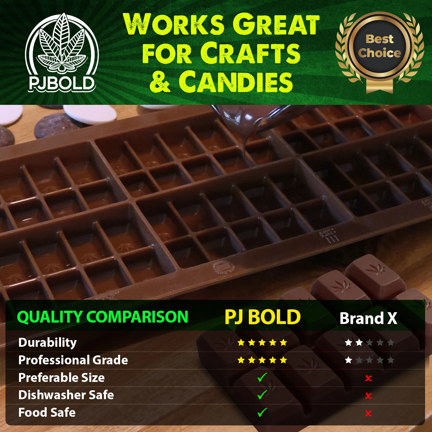 Small Leaf Silicone Chocolate Molds - Candy, Gummies & More (2 Pack)