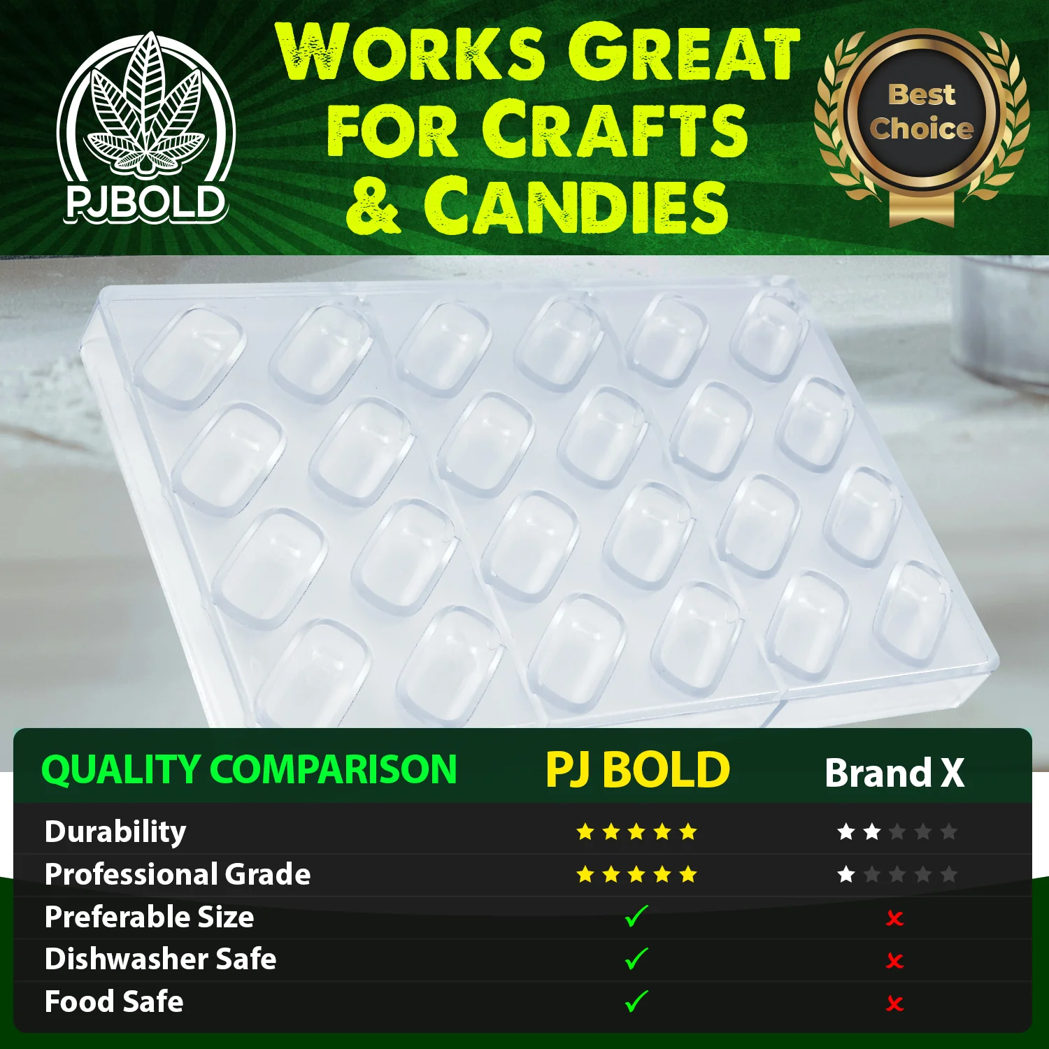 10mL Square Mold, 24 Cavity, Polycarbonate P1010