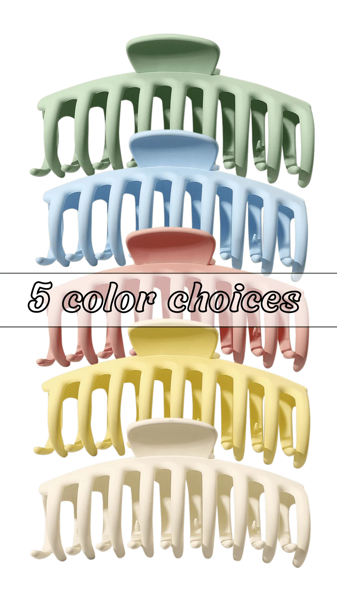 Large Pastel Barrel Claw Clip