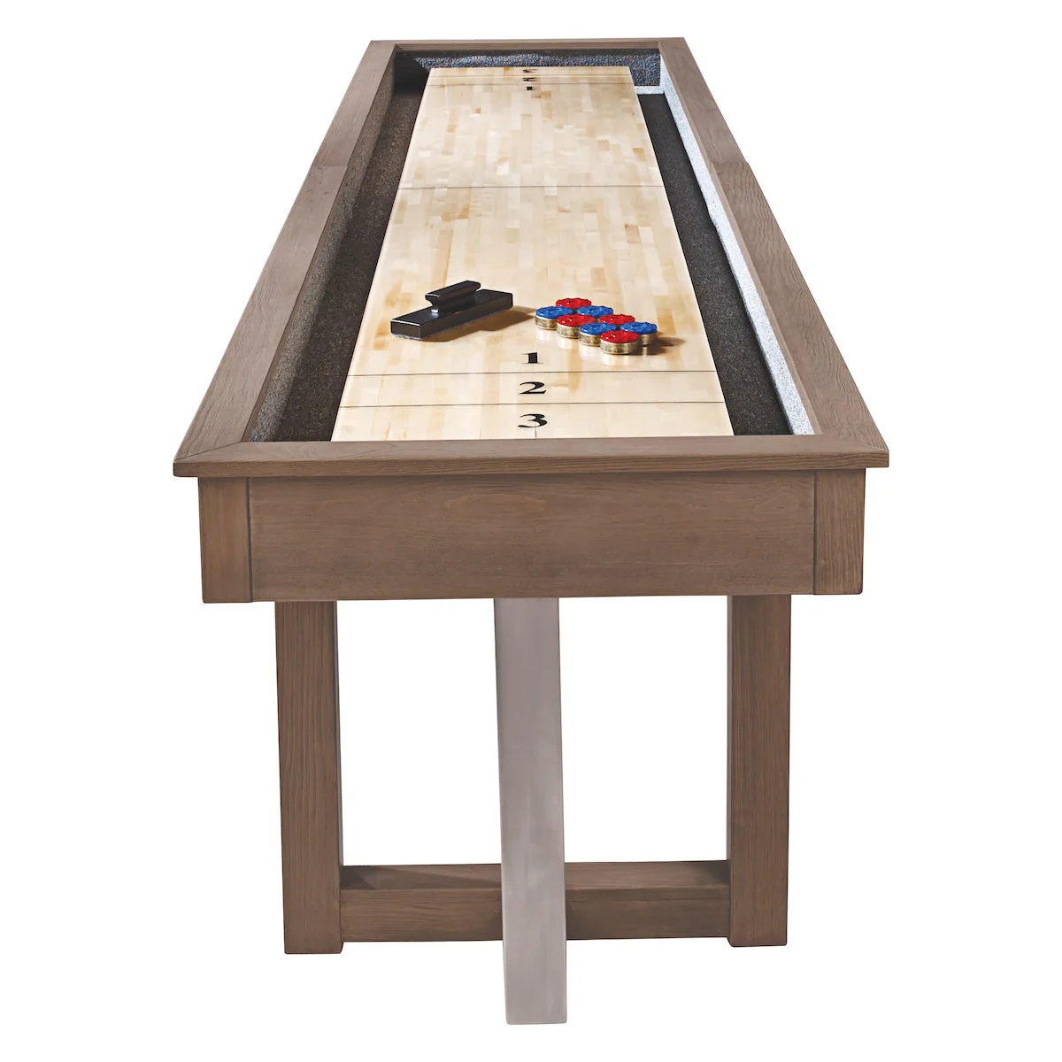 Abbey Shuffleboard Table | Aged Grey Finish | American Heritage