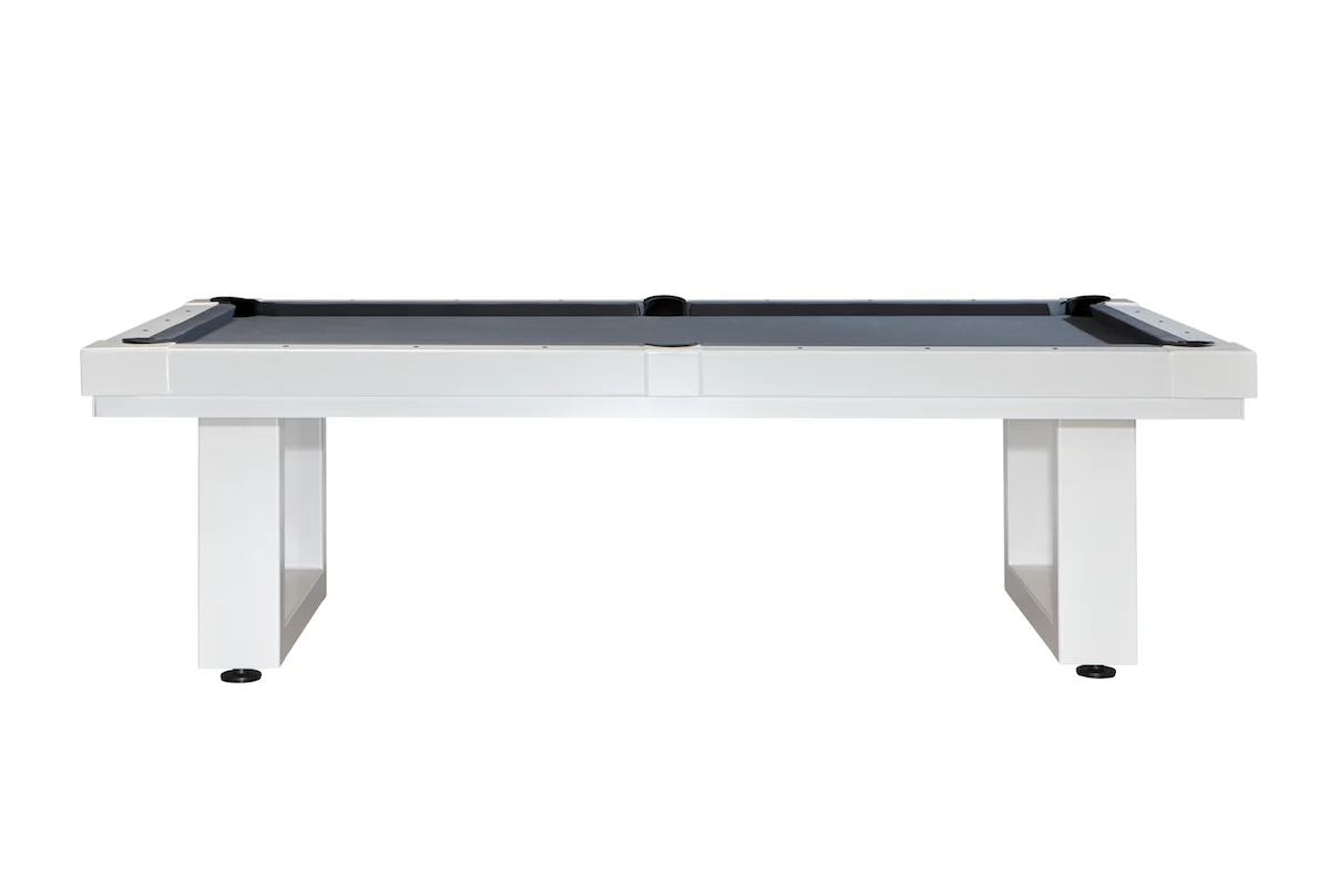Lanai 8’ Outdoor Pool Table | Pearl White | American Heritage
