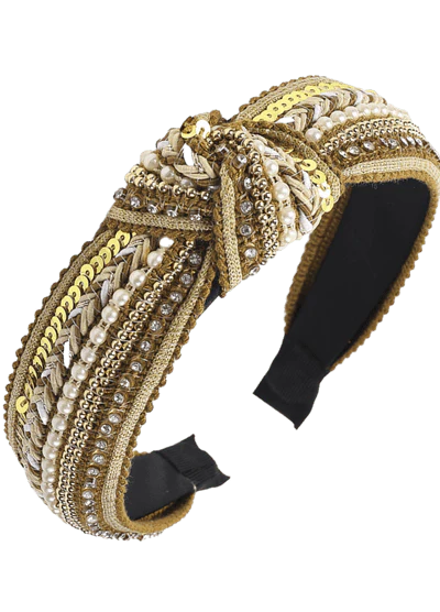 Beaded Detail Knot Headband