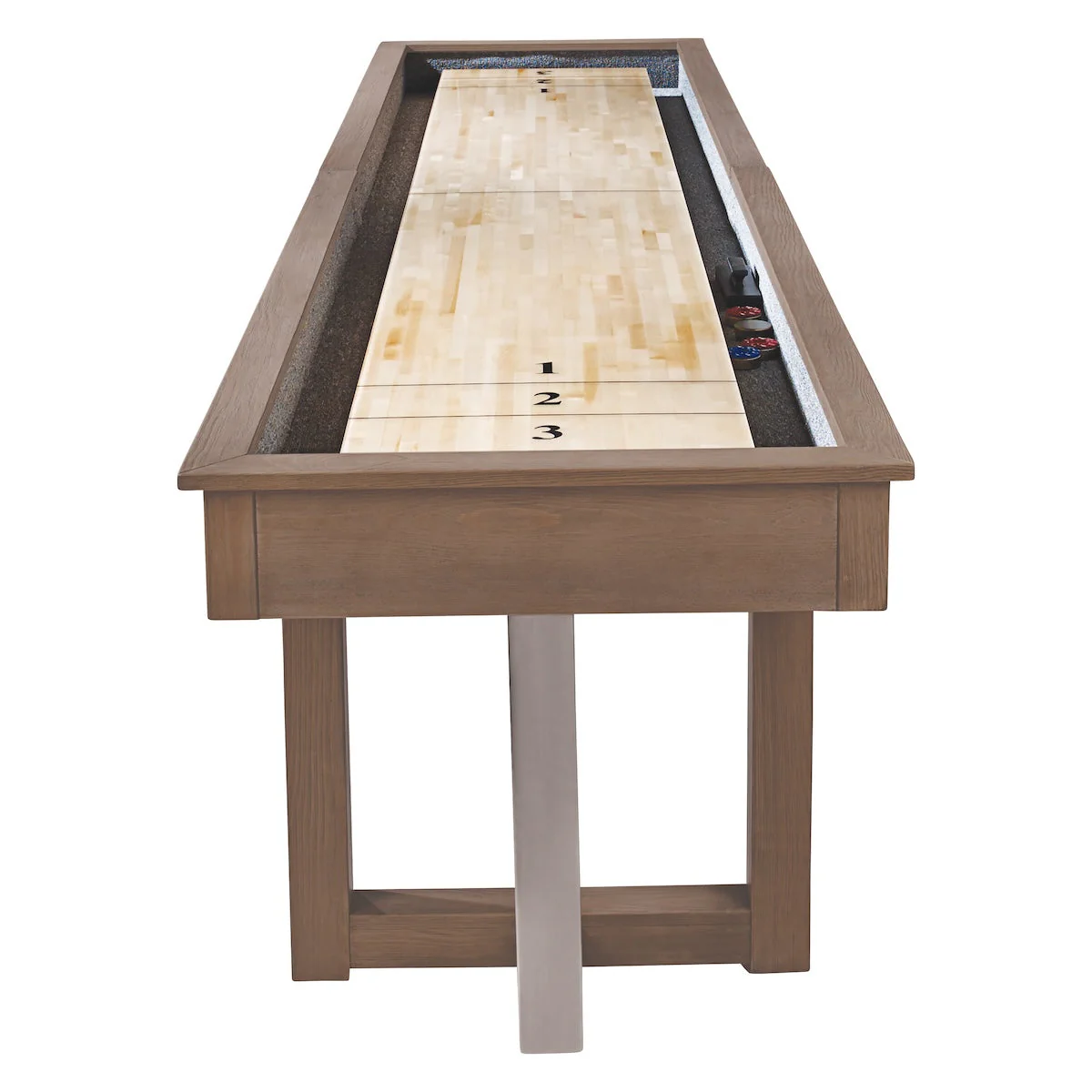 Abbey Shuffleboard Table | Aged Grey Finish | American Heritage