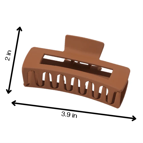 Large Matte Rectangle Cutout Claw Clip