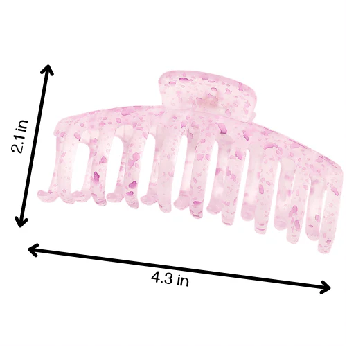 Large Watercolor Barrel Claw Clip