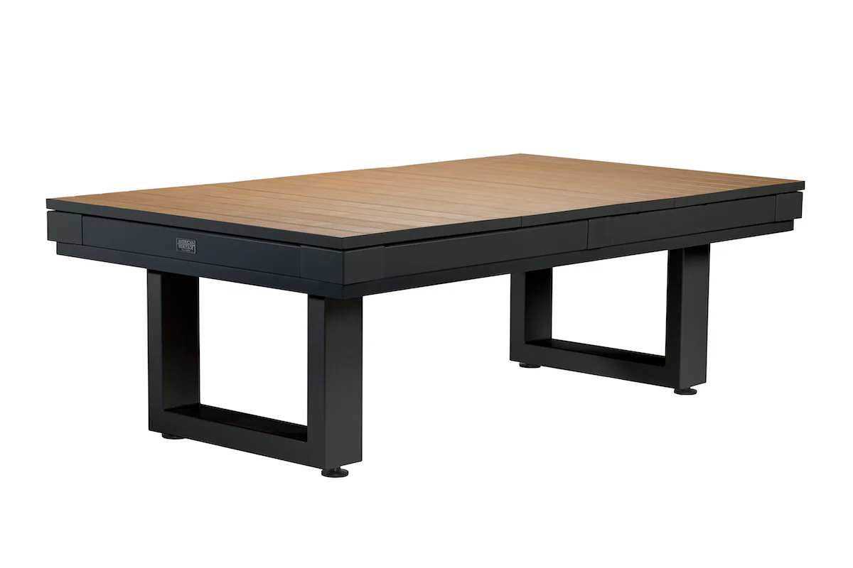 Lanai 8’ Outdoor Pool Table | Obsidian Black | American Heritage