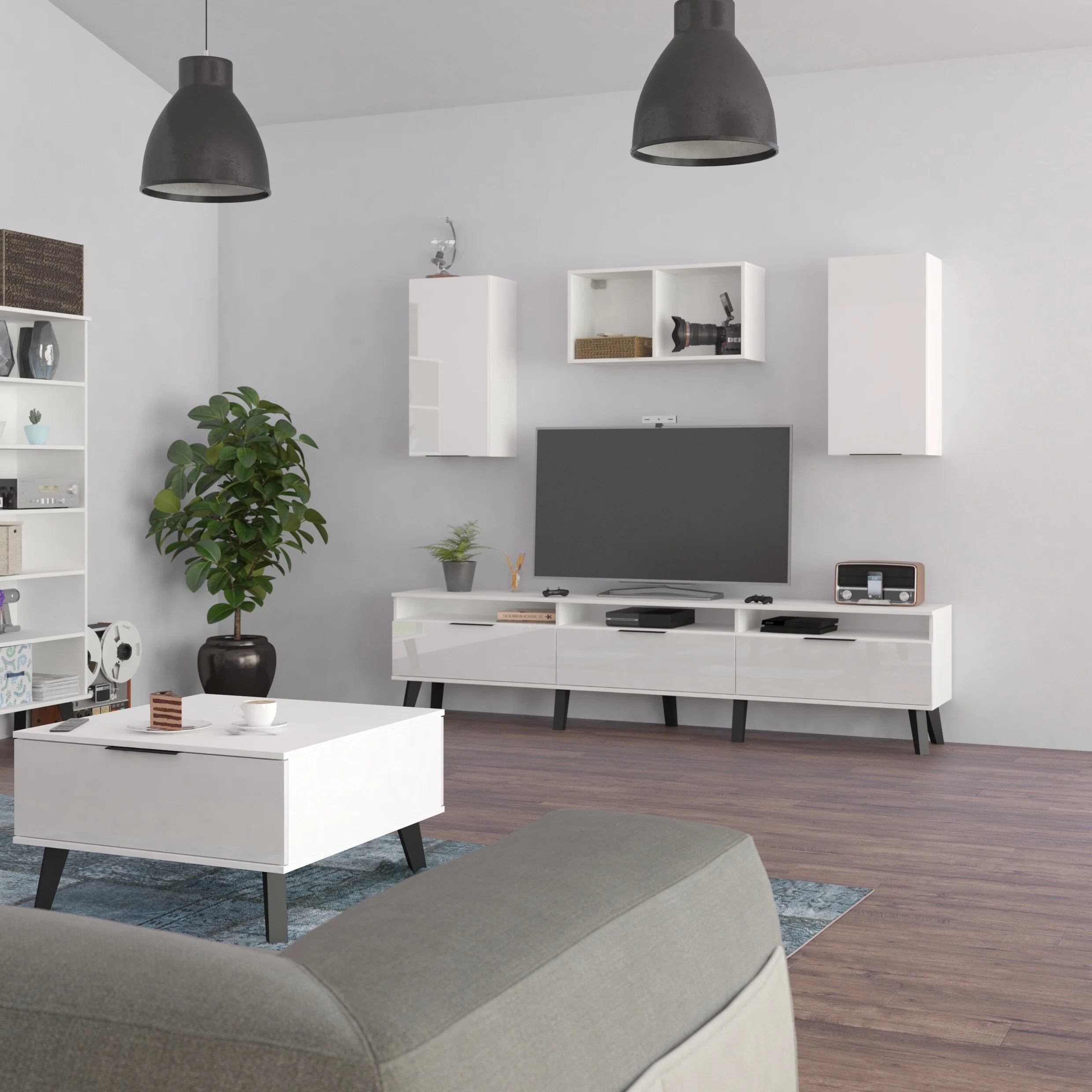 Sven High Gloss TV Stand, for TVs up to 88