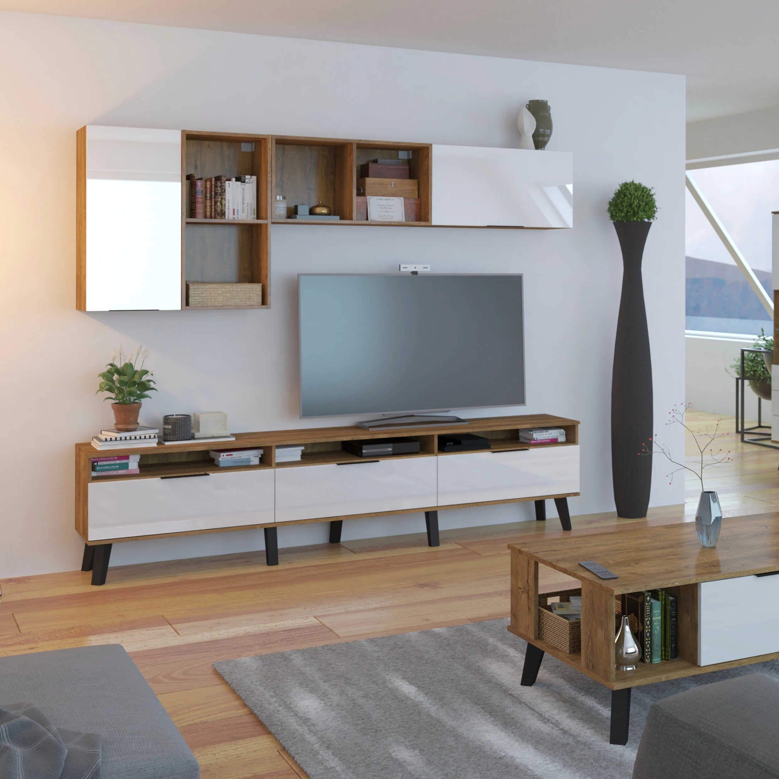 Sven High Gloss TV Stand, for TVs up to 88