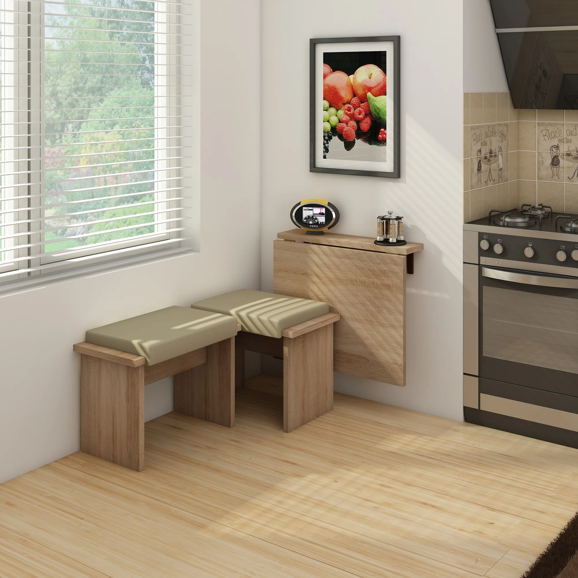 Expert B Wall-Mounted Folding Dining Table