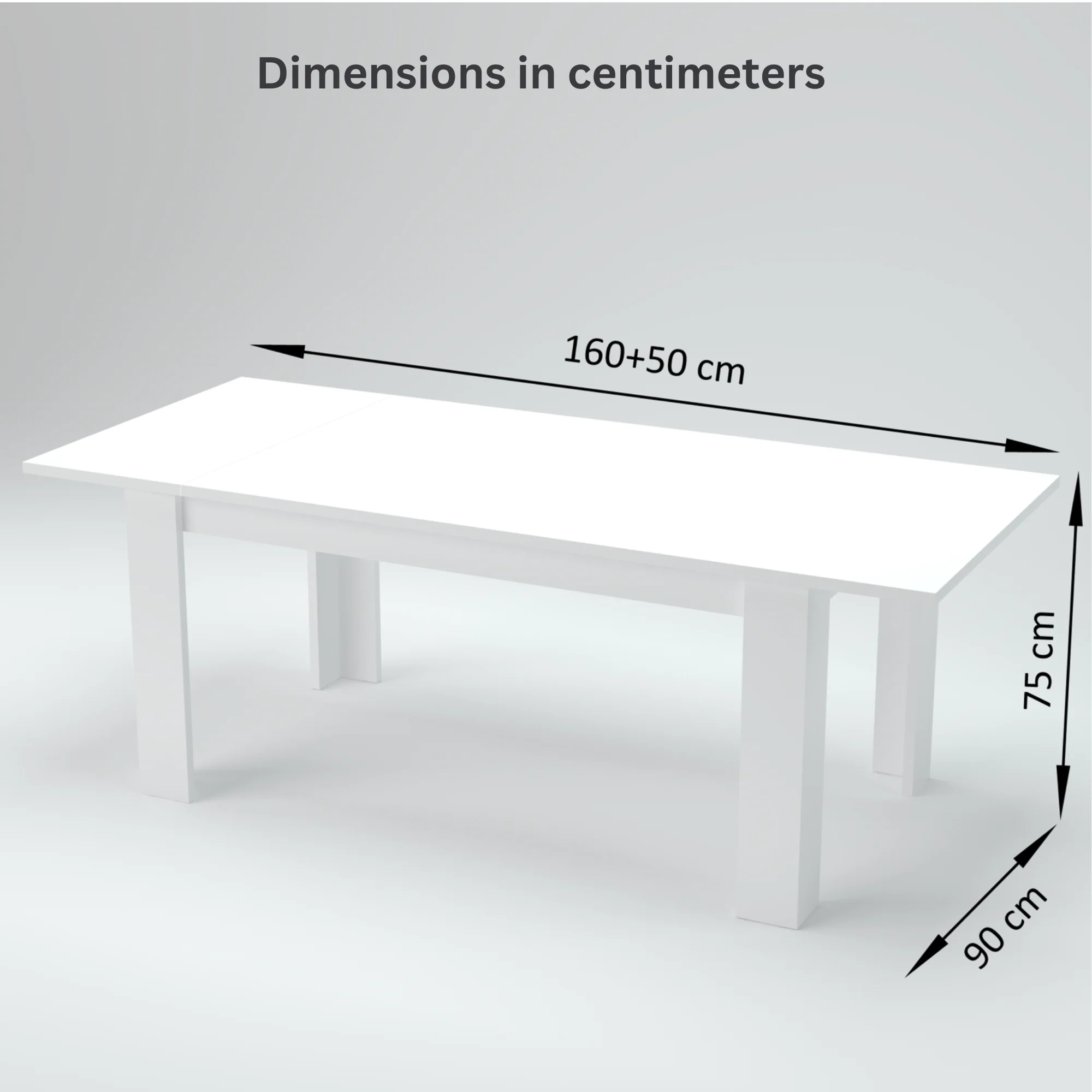Italian Extendable Dining Table Jesi - FSC-Certified Wood Material