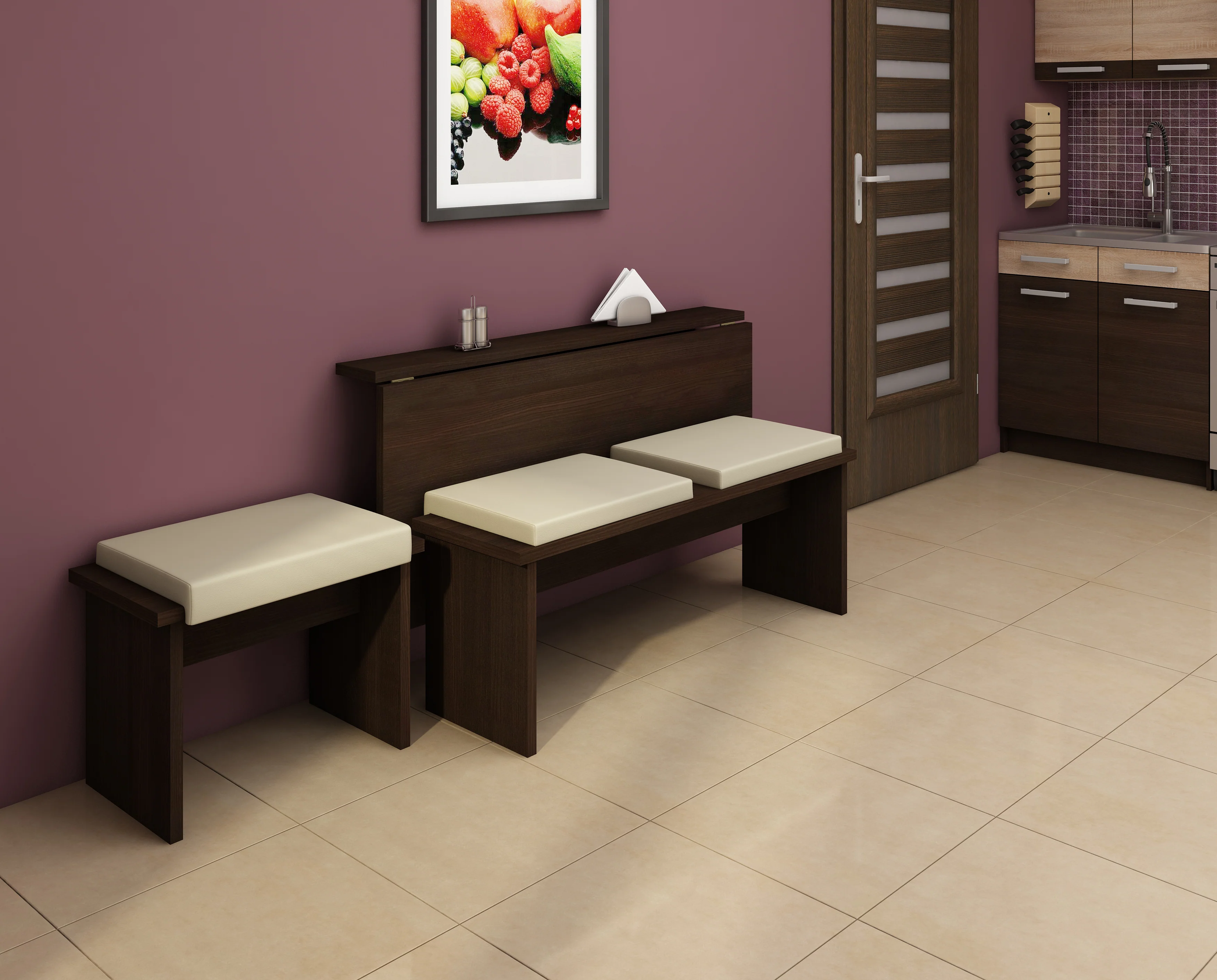 Expert F Wall-Mounted Drop Leaf Dining Table