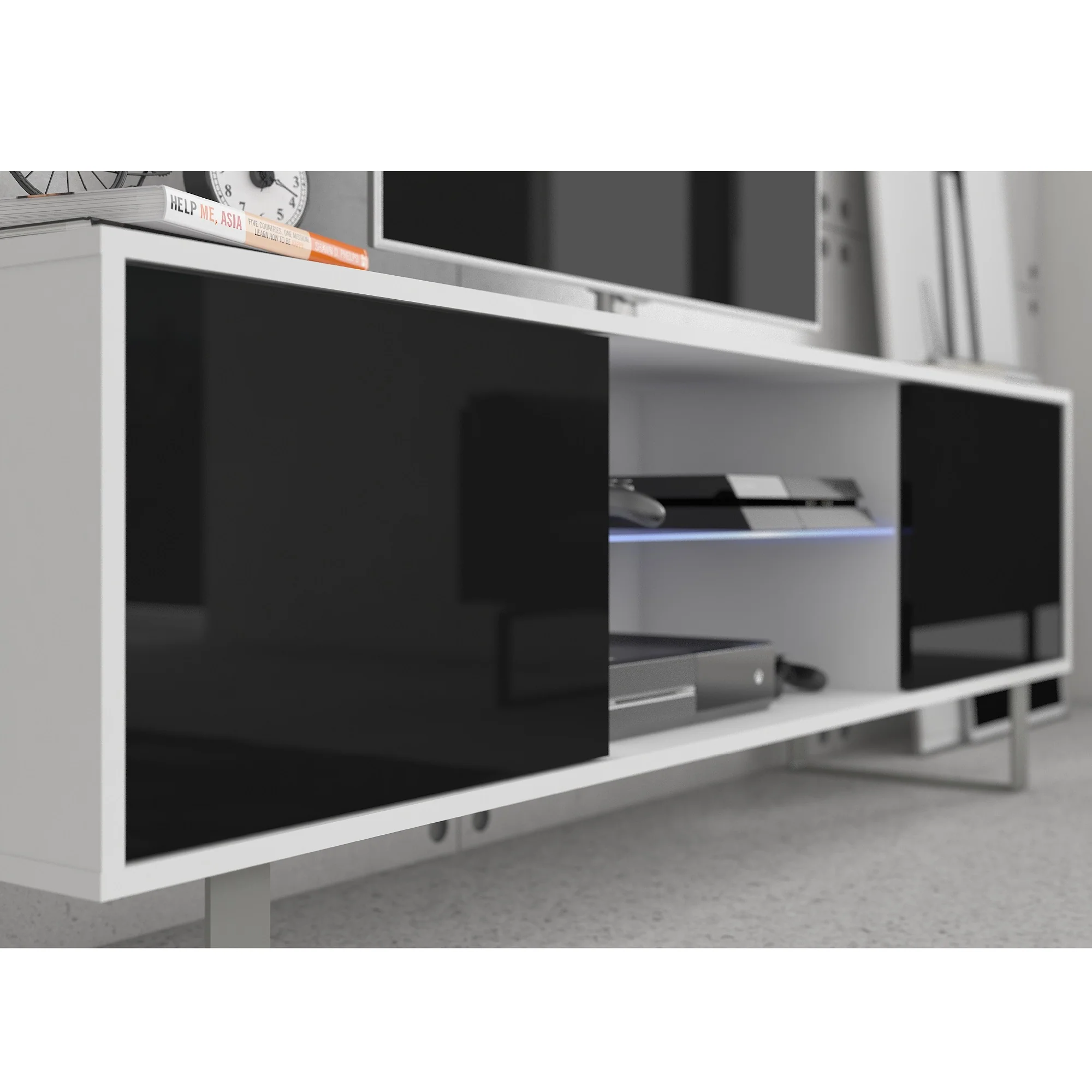 King High Gloss TV Stand, Multiple Finishes
