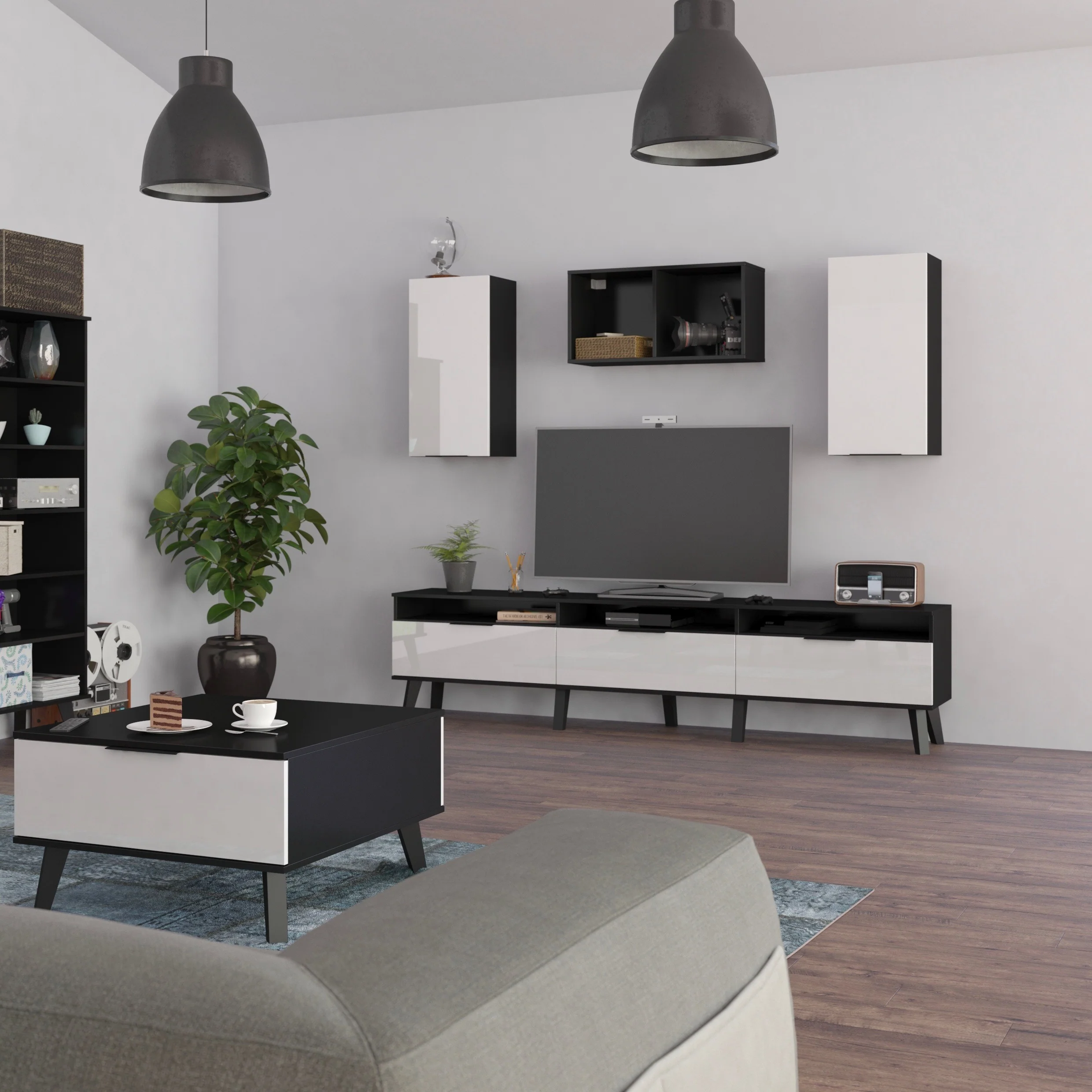 Sven High Gloss TV Stand, for TVs up to 88